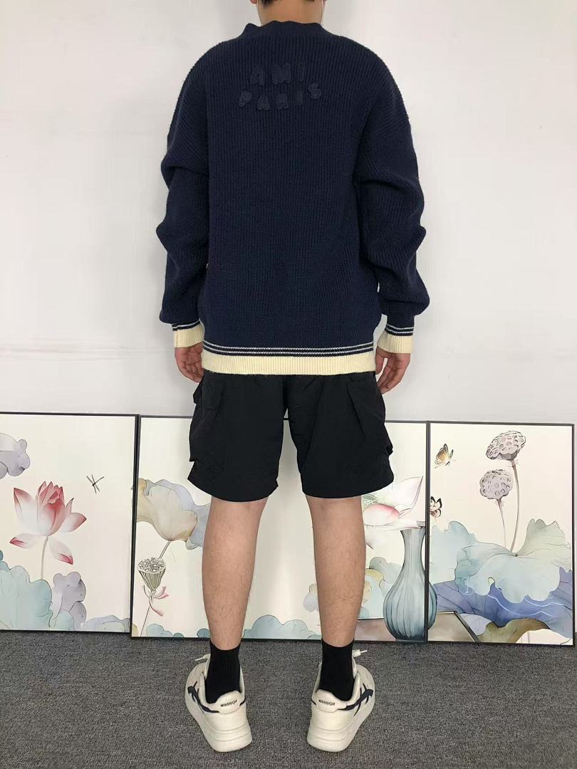 AMI 168 AMI SWEATER 3107160121 (Im 170Cm 60Kg I Wear Size M In The Phot) - Image 4