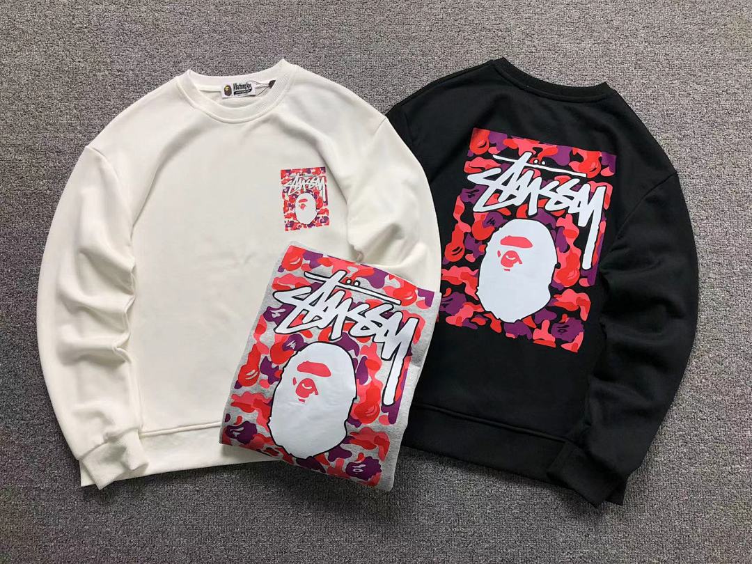 Bape 125 BAPE STUSSY HOODIE 4111280617 (Im 170Cm 55Kg I Wear Size S In The Phot) - Image 5