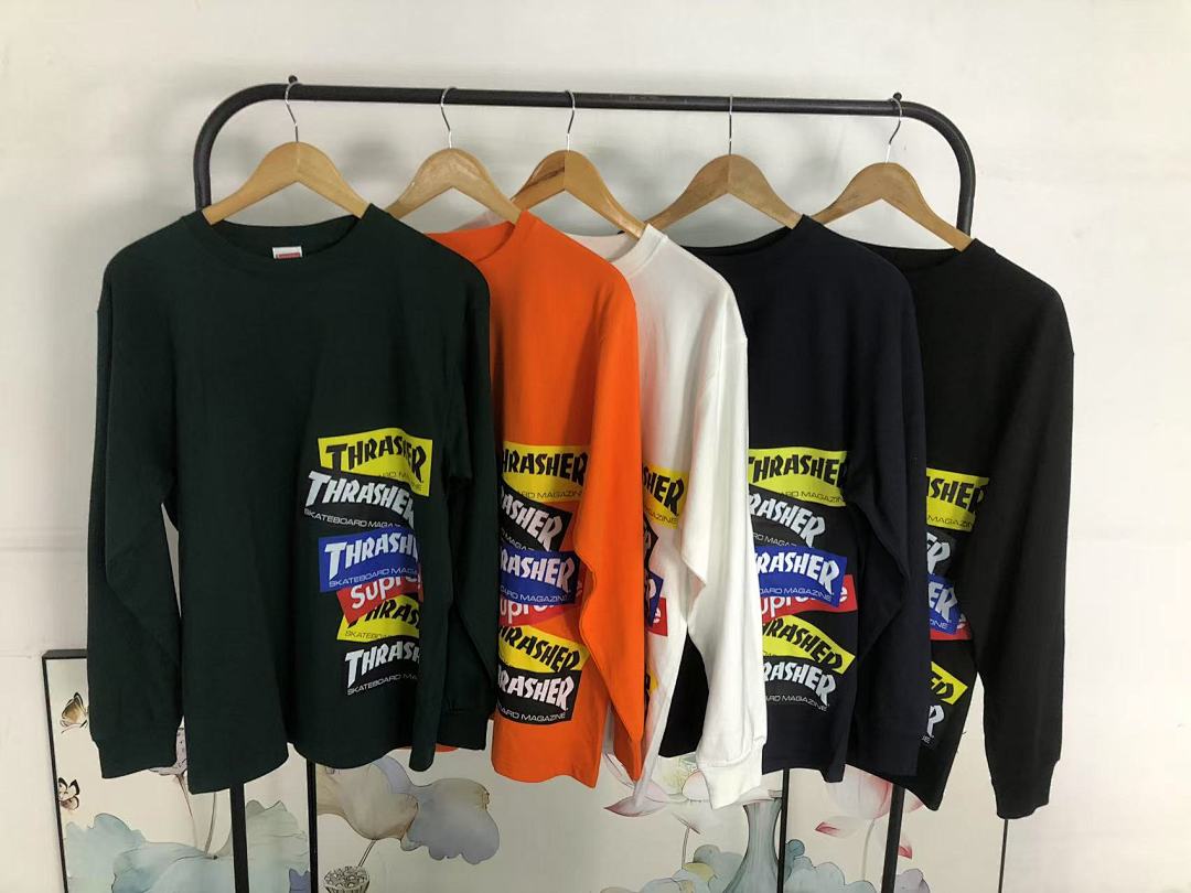 Supreme 108 S⭐⭐R⭐⭐E THRASHER LONG SLEEVED 1111050302 (Im 170Cm 60Kg I Wear Size L In The Phot) - Image 32