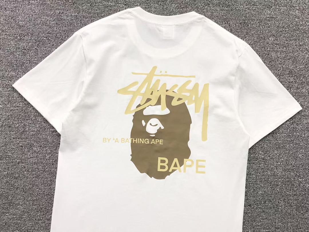 Bape 79 BAPE STUSSY T-SHIRT 411181842 (Im 170Cm 57Kg I Wear Size S In The Phot) - Image 17