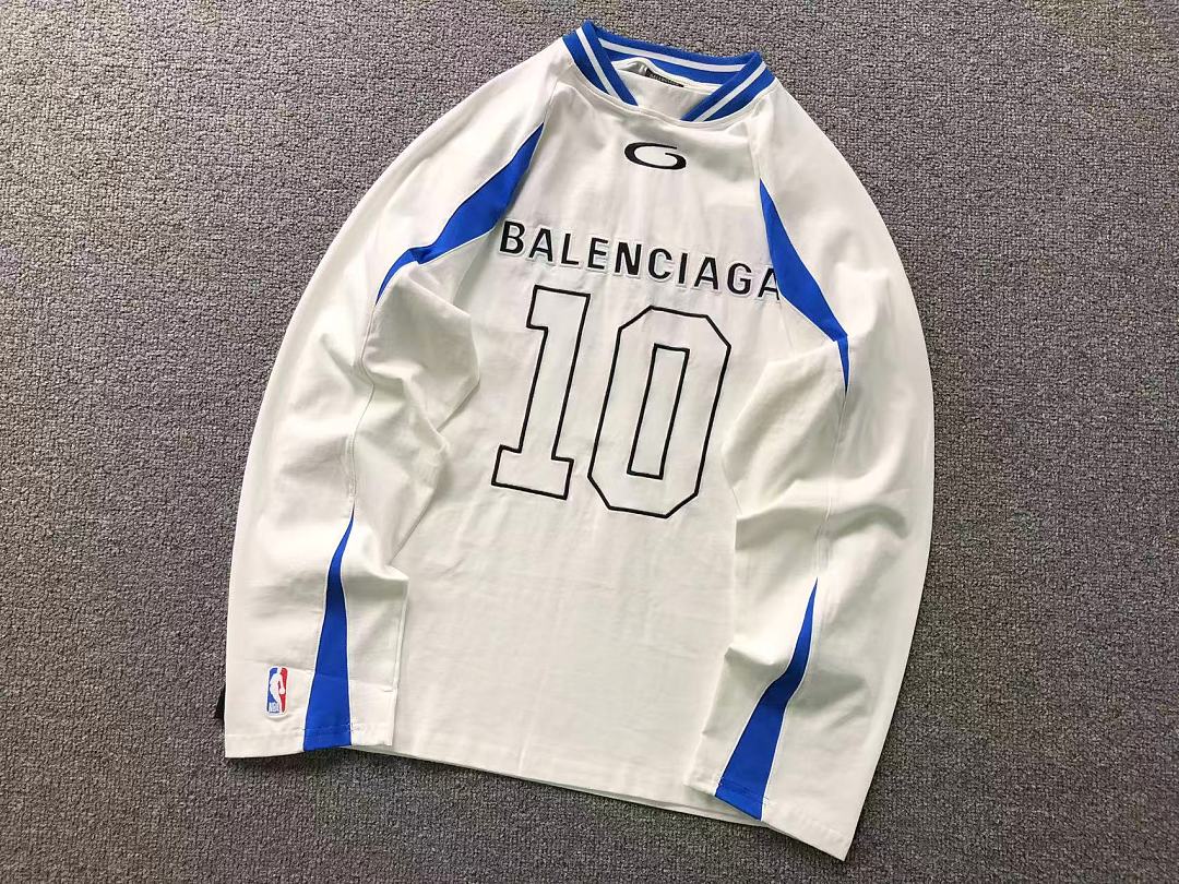 Balenciaga 185 B⭐L⭐⭐⭐IA⭐A NBA BASKETBALL LONG SLEEVED 42082105163 (Im 170Cm 60Kg I Wear Size S In The Phot) - Image 11