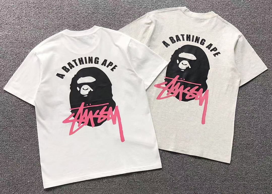 Bape 85 STUSSY BAPE T-SHIRT 3104151931 (Im 170Cm 60Kg I Wear Size S In The Phot) - Image 5