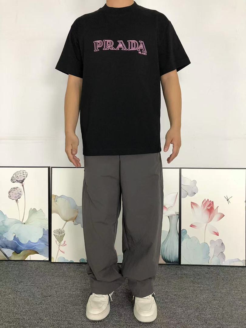 Prada 115 P⭐A⭐A T-SHIRT 510102681 (Im 170Cm 60Kg I Wear Size S In The Phot) - Image 3