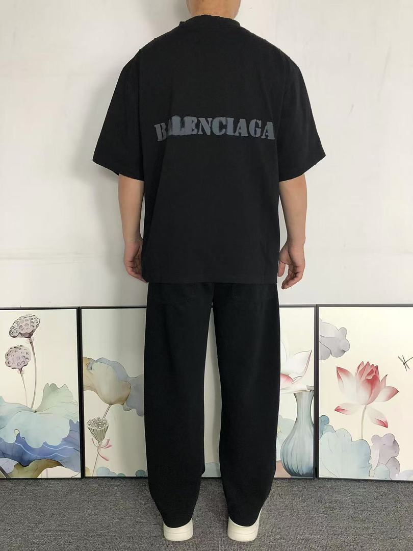 Balenciaga 125 B⭐L⭐⭐⭐IA⭐A T-SHIRT 42042411163 (Im 170Cm 60Kg I Wear Size XS In The Phot) - Image 4