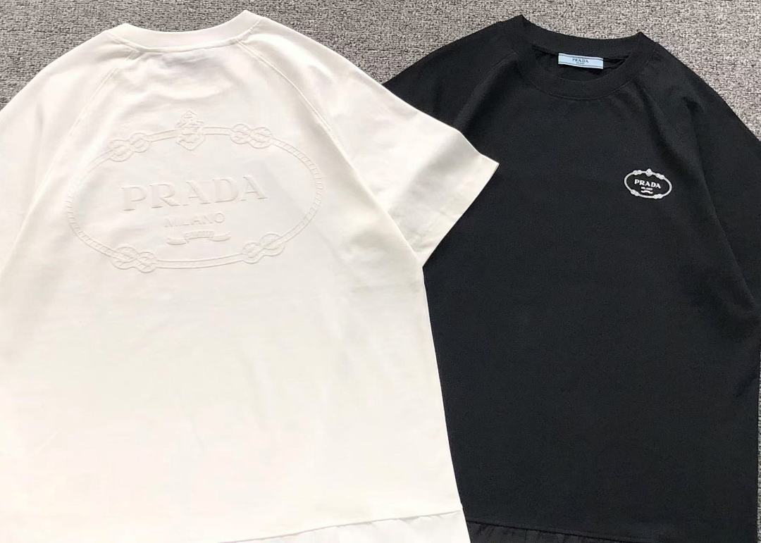 Prada 125 P⭐A⭐A T-SHIRT 211211521 (Im 170Cm 57Kg I Wear Size XS In The Phot) - Image 6