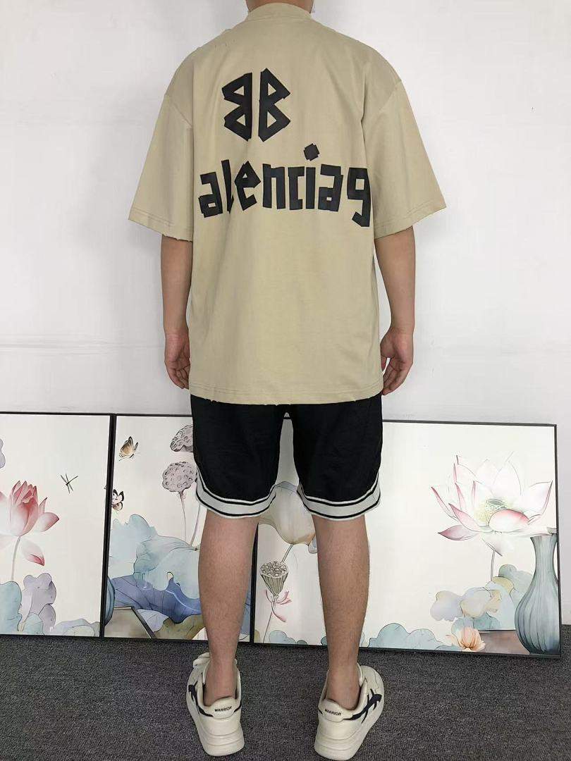 Balenciaga 128 B⭐L⭐⭐⭐IA⭐A T-SHIRT 3108082121 (Im 170Cm 60Kg I Wear Size S In The Phot) - Image 4