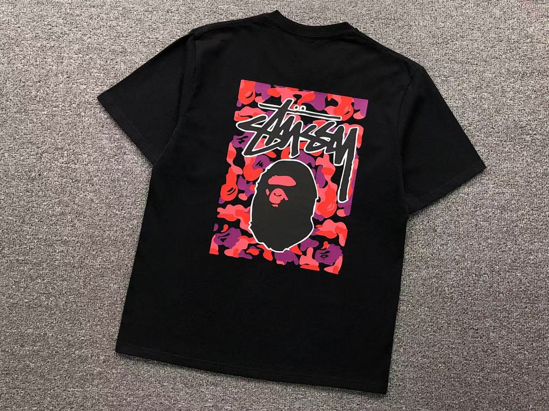 Bape 79 BAPE STUSSY T-SHIRT 411183542 (Im 170Cm 57Kg I Wear Size S In The Phot) - Image 16