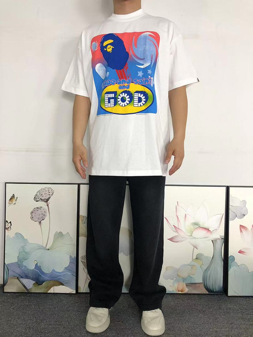 Bape 108 SAINT MICHAEL BAPE T-SHIRT 3201211217 (Im 170Cm 60Kg I Wear Size S In The Phot) - Image 3