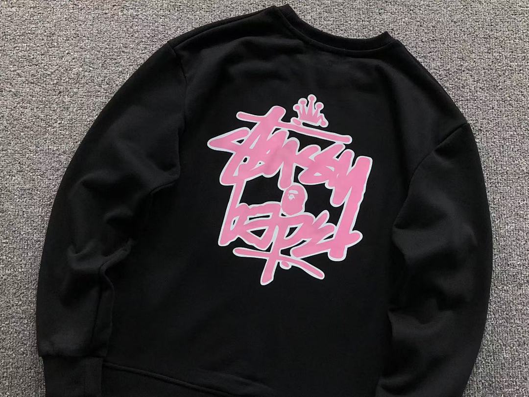 Bape 125 BAPE STUSSY HOODIE 4111281517 (Im 170Cm 55Kg I Wear Size S In The Phot) - Image 9
