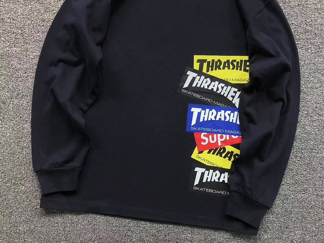 Supreme 108 S⭐⭐R⭐⭐E THRASHER LONG SLEEVED 1111050302 (Im 170Cm 60Kg I Wear Size L In The Phot) - Image 18