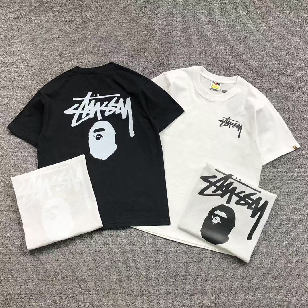 Bape 85 BAPE STUSSY T-SHIRT 4105172198 (Im 170Cm 60Kg I Wear Size S In The Phot)