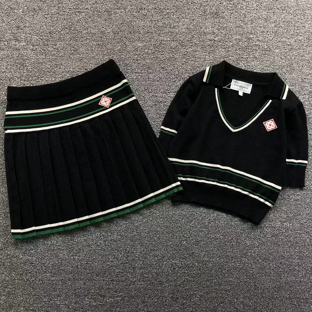 Casablanca 288 CASABLANCA POLO SHORT SKIRT SWEATER FEMAIE