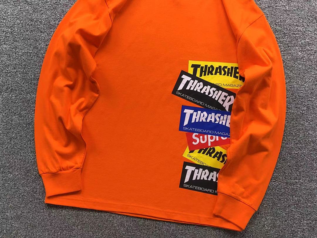 Supreme 108 S⭐⭐R⭐⭐E THRASHER LONG SLEEVED 1111050302 (Im 170Cm 60Kg I Wear Size L In The Phot) - Image 12