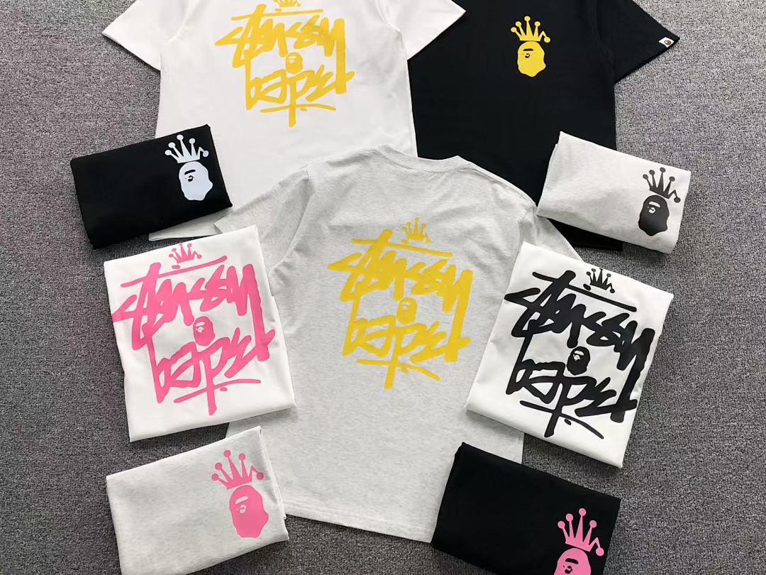 Bape 79 BAPE STUSSY T-SHIRT 411183342 (Im 170Cm 57Kg I Wear Size S In The Phot) - Image 7