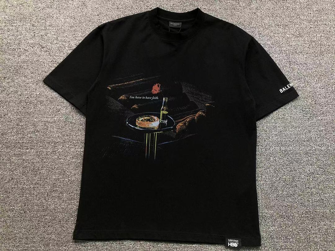 Balenciaga 129 B⭐L⭐⭐⭐IA⭐A T-SHIRT 3206173121 (Im 170Cm 60Kg I Wear Size S In The Phot) - Image 5