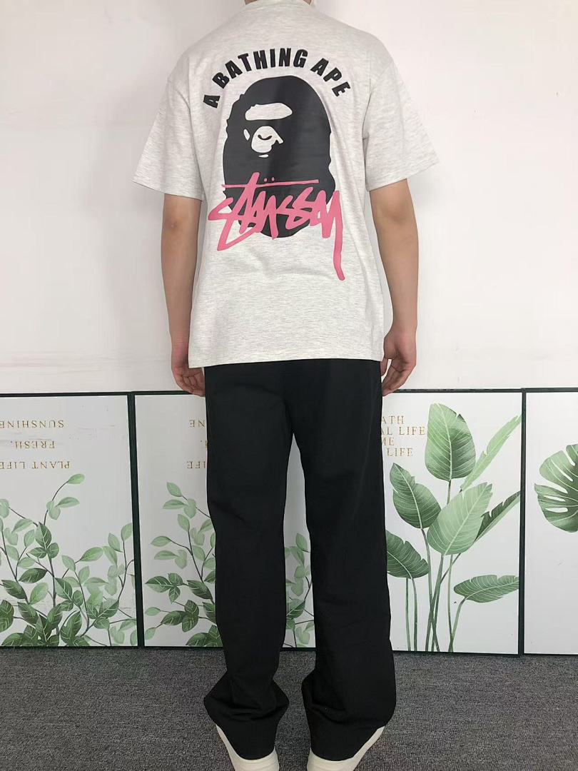 Bape 85 STUSSY BAPE T-SHIRT 3104151931 (Im 170Cm 60Kg I Wear Size S In The Phot) - Image 4