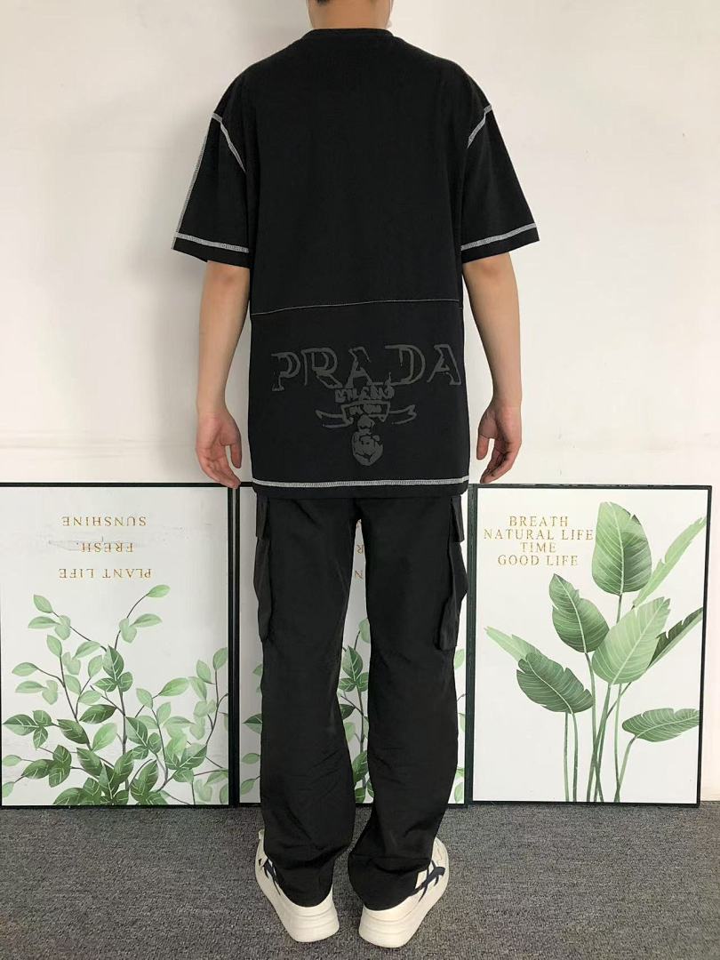 Prada 126 P⭐A⭐A T-SHIRT 213052221 (Im 170Cm 55Kg I Wear Size XS In The Phot) - Image 4