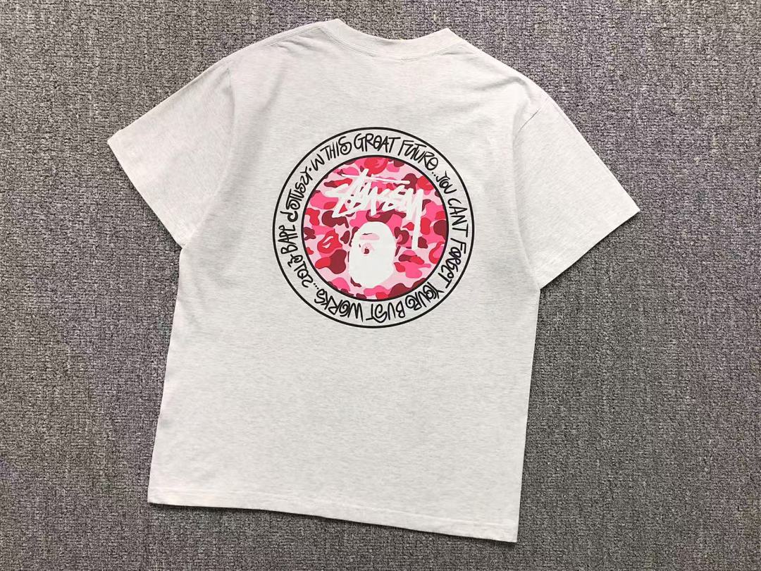 Bape 78 BAPE STUSSY T-SHIRT 1102090642 (Im 170Cm 55Kg I Wear Size S In The Phot) - Image 8