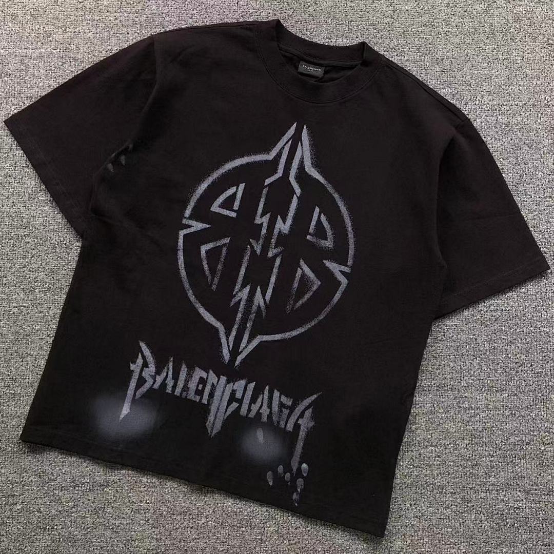 Balenciaga 135 B⭐L⭐⭐⭐IA⭐A T-SHIRT 42041302163 (Im 170Cm 60Kg I Wear Size XS In The Phot)