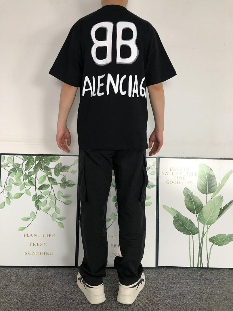 Balenciaga 125 B⭐L⭐⭐⭐IA⭐A T-SHIRT 3102220721 (Im 170Cm 55Kg I Wear Size XS In The Phot) - Image 4