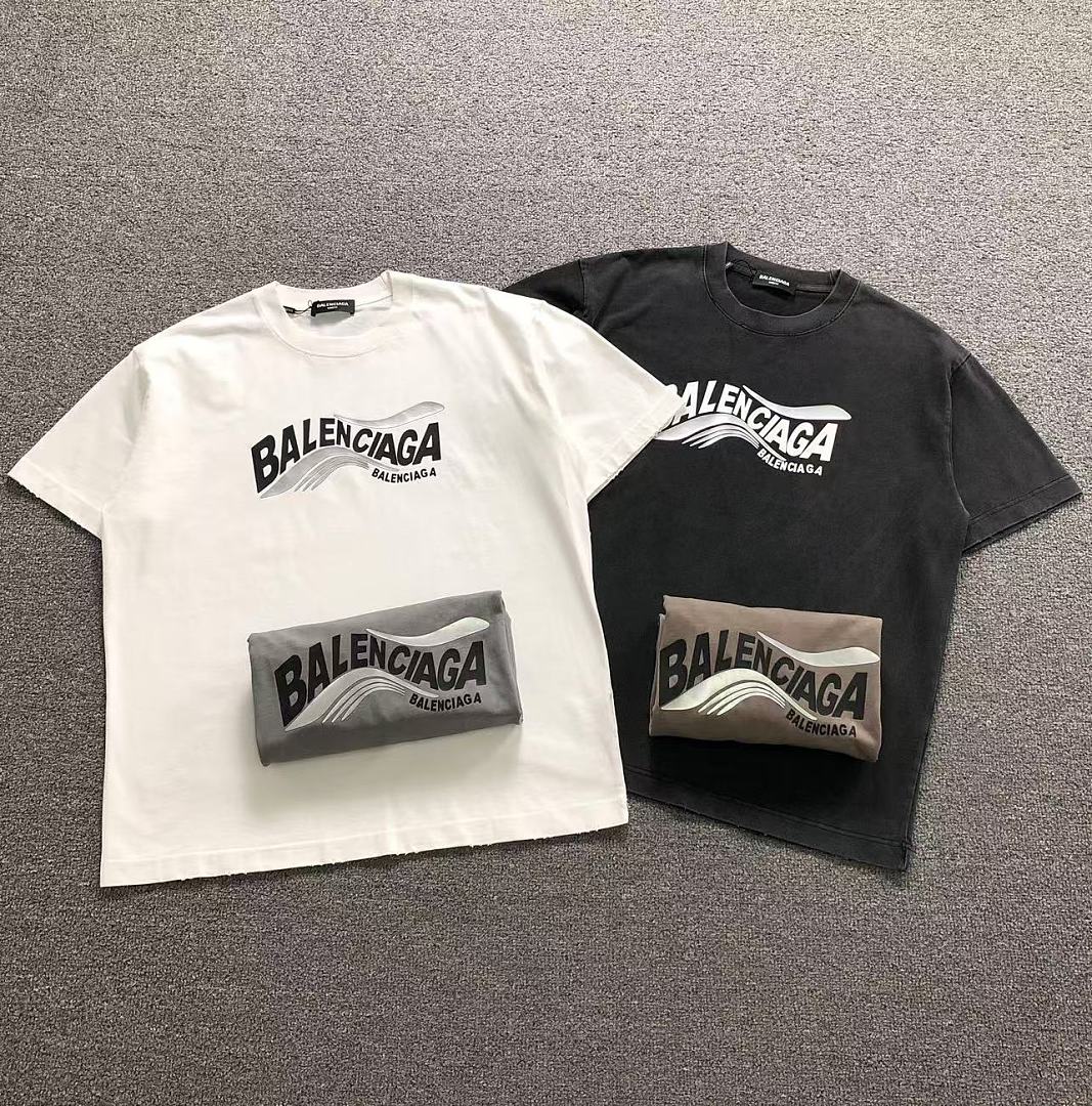 Balenciaga 128 B⭐L⭐⭐⭐IA⭐A T-SHIRT 42042911133 (Im 170Cm 60Kg I Wear Size 2XL In The Phot), photo 1