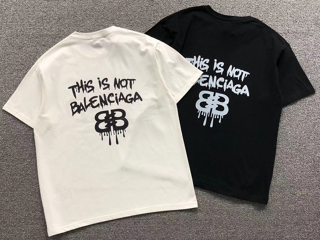 Balenciaga 115 B⭐L⭐⭐⭐IA⭐A T-SHIRT 22051324172 (Im 170Cm 60Kg I Wear Size L In The Phot) - Image 5