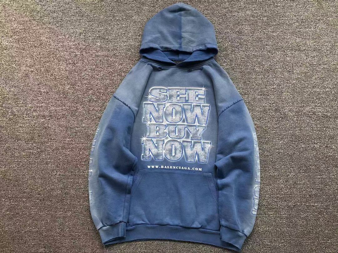 Balenciaga 255 B⭐L⭐⭐⭐IA⭐A HOODIE 5101184136 (Im 170Cm 60Kg I Wear Size M In The Phot) - Image 5
