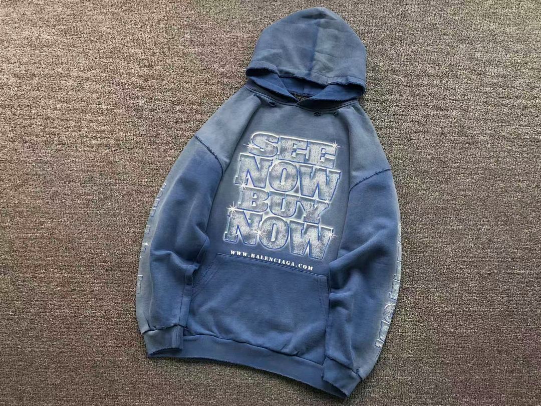 Balenciaga 255 B⭐L⭐⭐⭐IA⭐A HOODIE 5101184136 (Im 170Cm 60Kg I Wear Size M In The Phot) - Image 6