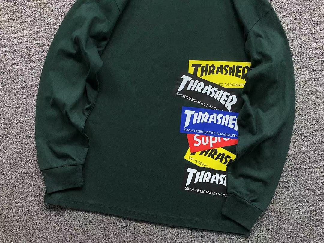 Supreme 108 S⭐⭐R⭐⭐E THRASHER LONG SLEEVED 1111050302 (Im 170Cm 60Kg I Wear Size L In The Phot) - Image 15
