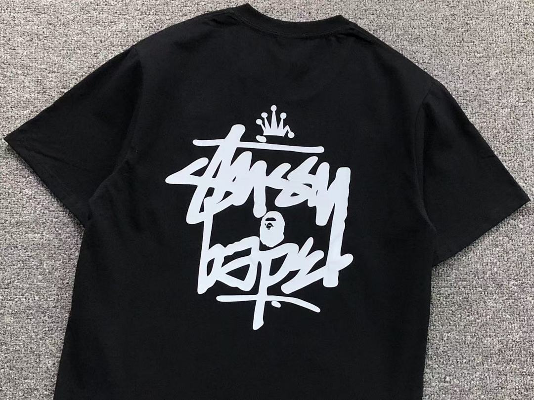 Bape 79 BAPE STUSSY T-SHIRT 411183342 (Im 170Cm 57Kg I Wear Size S In The Phot) - Image 16