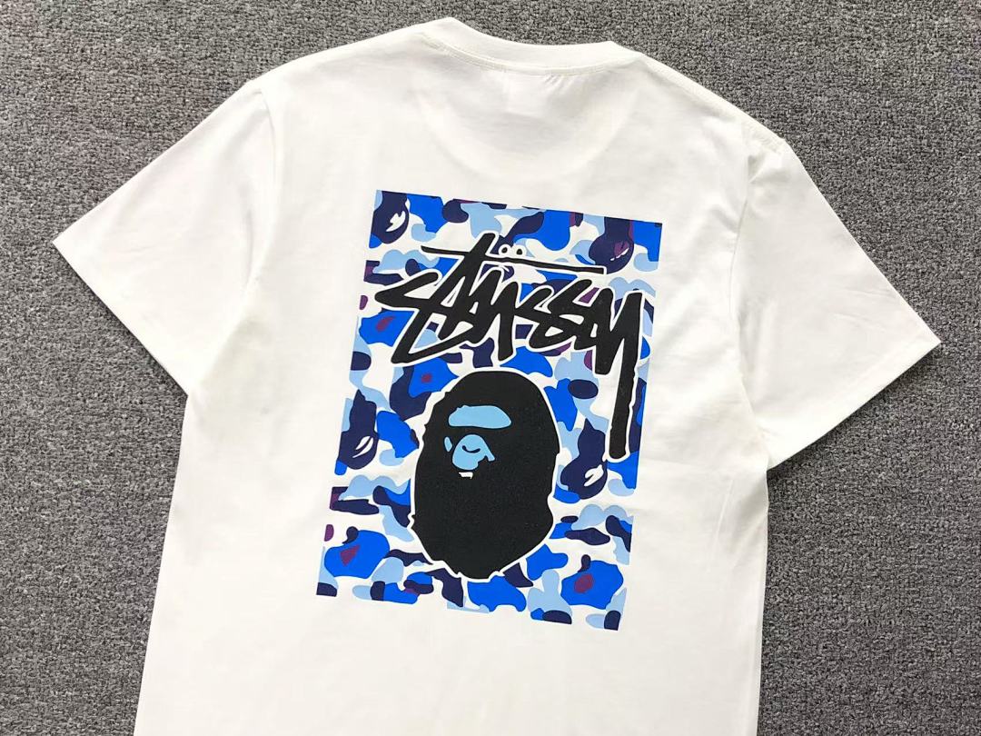 Bape 79 BAPE STUSSY T-SHIRT 411183542 (Im 170Cm 57Kg I Wear Size S In The Phot) - Image 23
