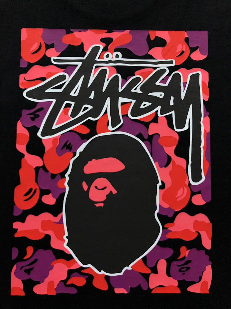 Bape 79 BAPE STUSSY T-SHIRT 411183542 (Im 170Cm 57Kg I Wear Size S In The Phot) - Image 18