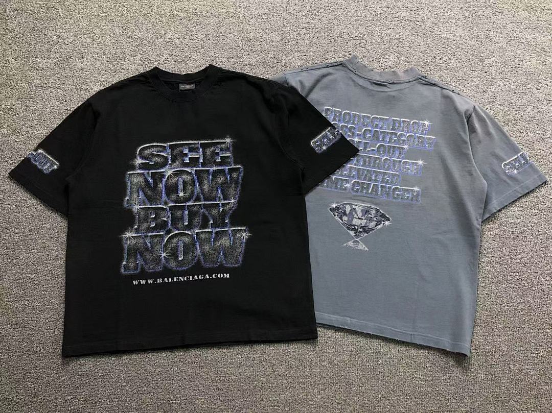 Balenciaga 135 B⭐L⭐⭐⭐IA⭐A T-SHIRT 42041311163 (Im 170Cm 60Kg I Wear Size XS In The Phot) - Image 5