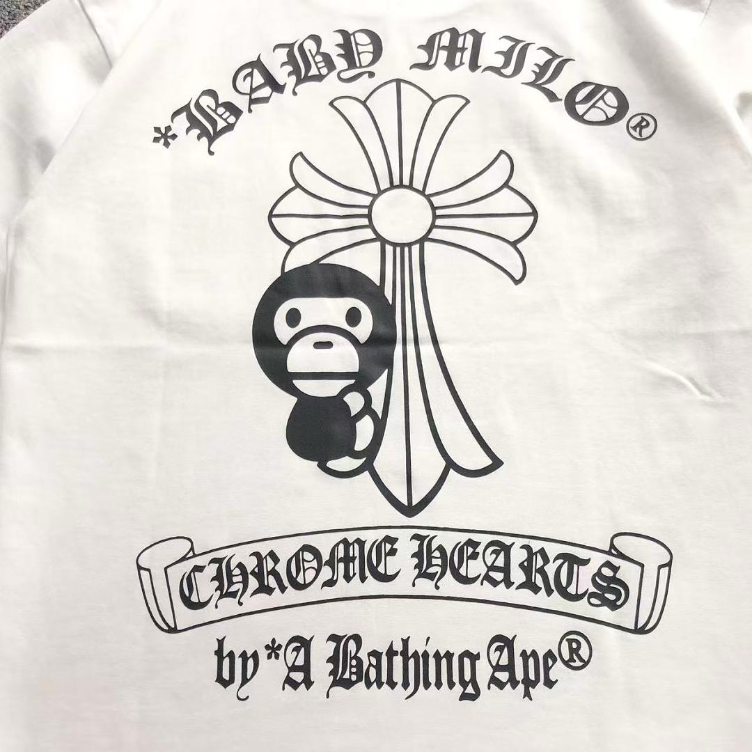 Bape 95 C⭐⭐OME HE⭐⭐TS BAPE T-SHIRT 1261128182 (Im 170Cm 60Kg I Wear Size S In The Phot) - Image 9