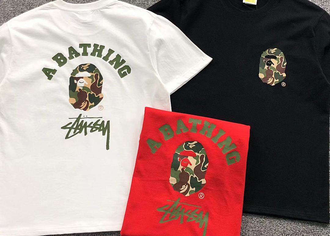 Bape 78 BAPE STUSSY T-SHIRT 411182442 (Im 170Cm 57Kg I Wear Size S In The Phot) - Image 6