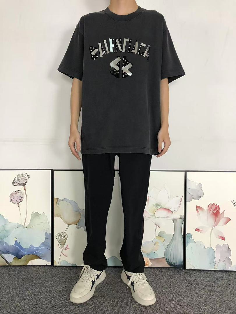 Balenciaga 128 B⭐L⭐⭐⭐IA⭐A T-SHIRT 3205060521 (Im 170Cm 60Kg I Wear Size L In The Phot) - Image 3