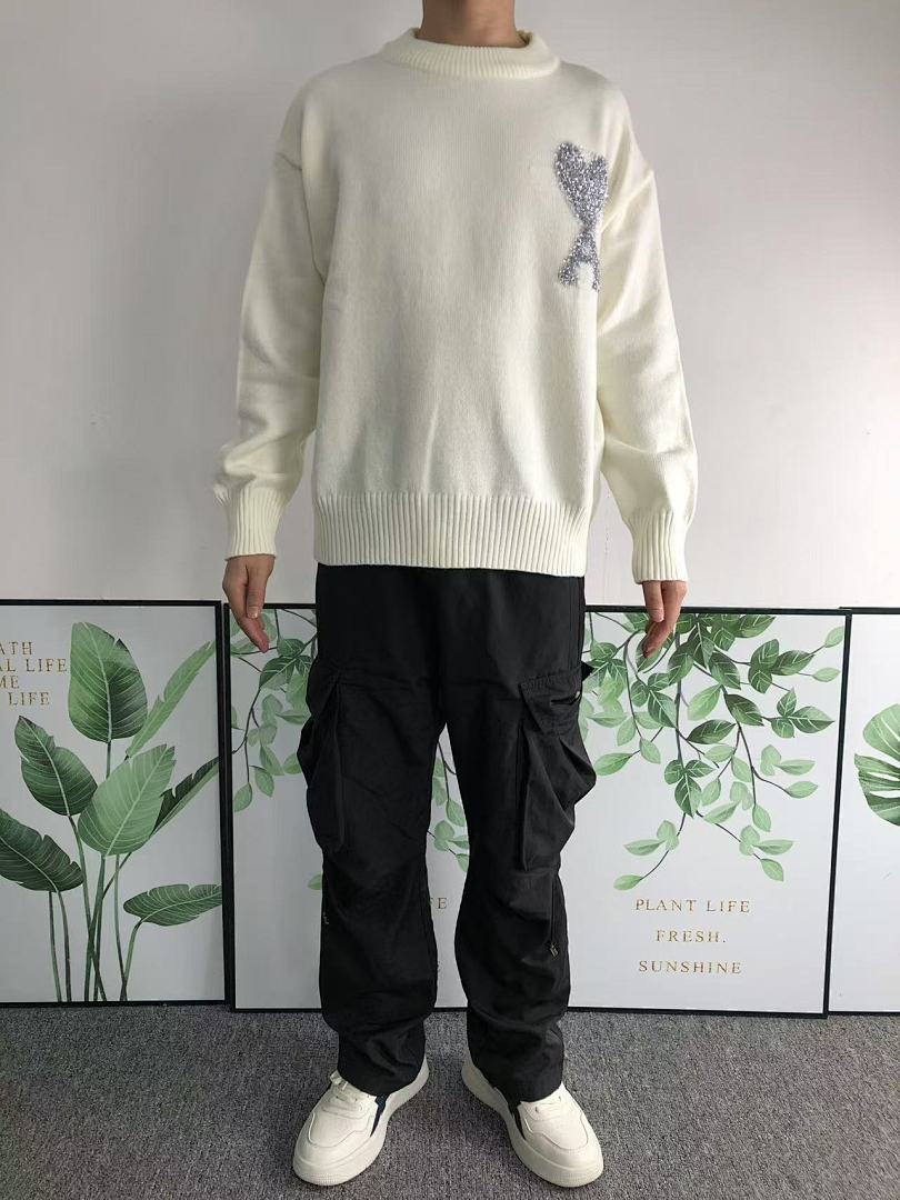 AMI 138 AMI SWEATER 112101117 (Im 170Cm 57Kg I Wear Size S In The Phot) - Image 3