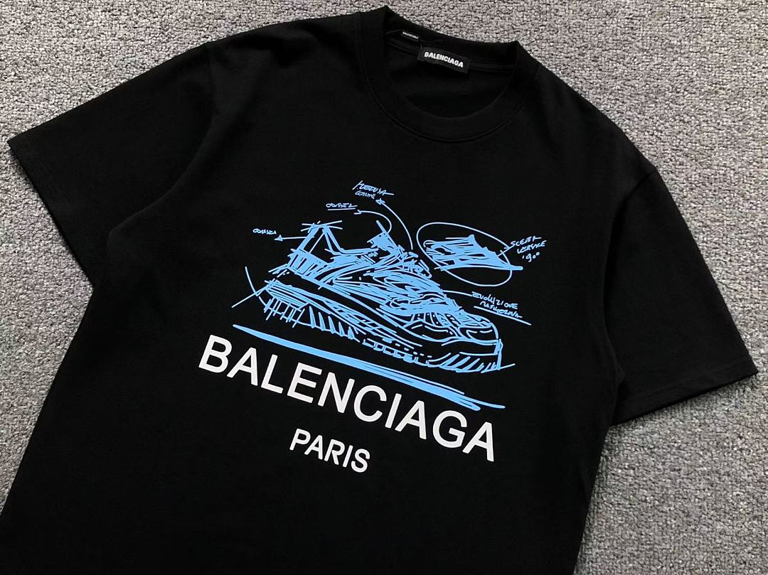 Balenciaga 108 B⭐L⭐⭐⭐IA⭐A T-SHIRT 5250606147 (Im 170Cm 60Kg I Wear Size M In The Phot) - Image 12