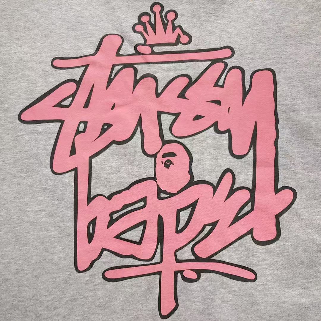 Bape 125 BAPE STUSSY HOODIE 4111281517 (Im 170Cm 55Kg I Wear Size S In The Phot) - Image 17