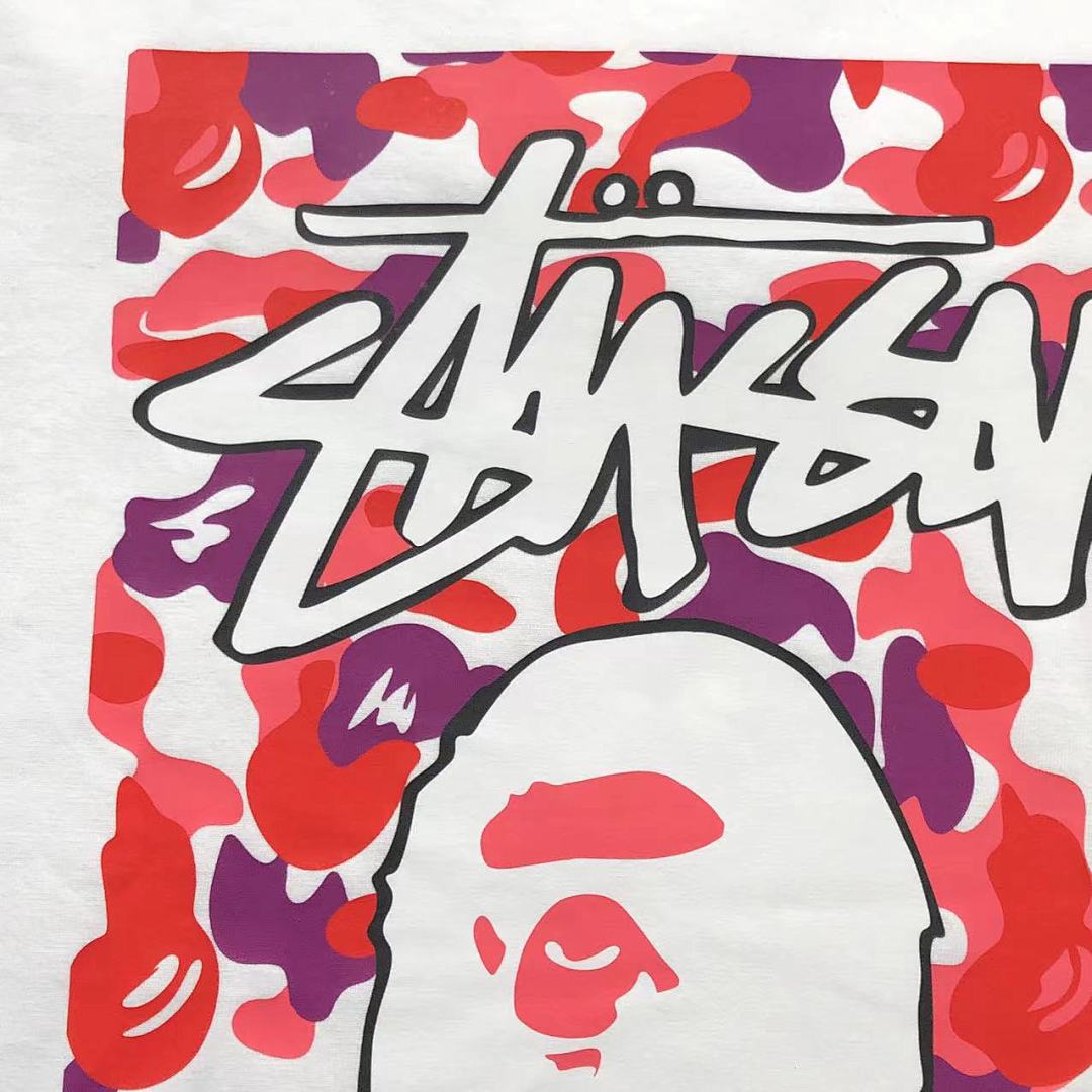 Bape 78 BAPE STUSSY T-SHIRT 1102090442 (Im 170Cm 55Kg I Wear Size S In The Phot) - Image 11