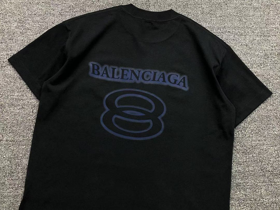 Balenciaga 125 B⭐L⭐⭐⭐IA⭐A T-SHI0RT 503161377 (Im 170Cm 60Kg I Wear Size S In The Phot) - Image 9
