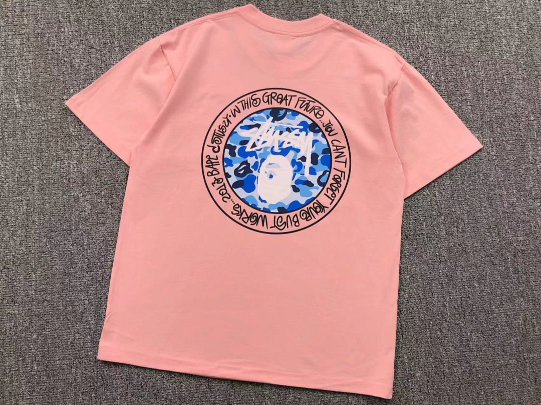 Bape 78 BAPE STUSSY T-SHIRT 411181642 (Im 170Cm 57Kg I Wear Size S In The Phot) - Image 16