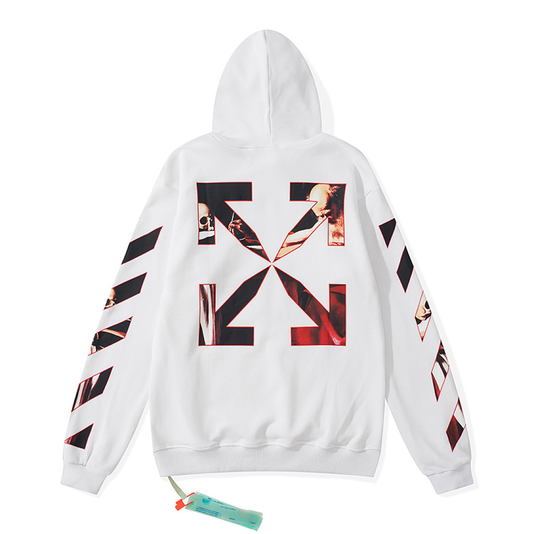 Off-White 129 OFF-WHITE (WHITE HOODIE) - Image 5