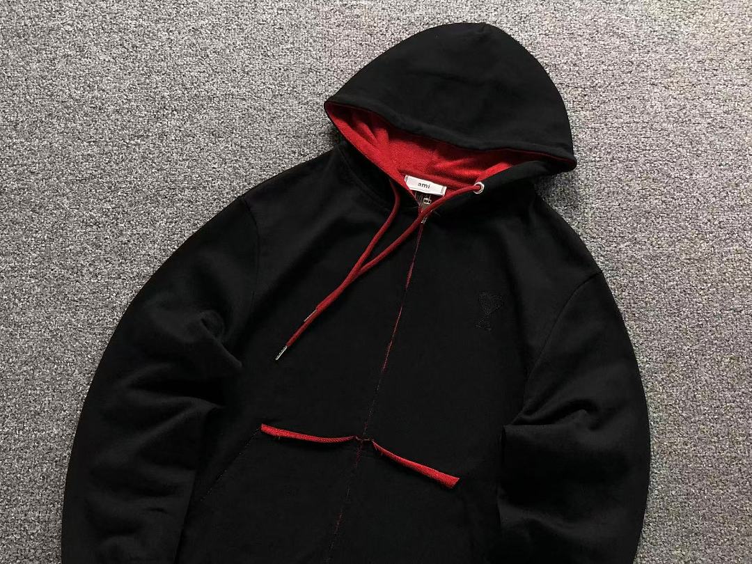 AMI 165 AMI HOODIE 3207171503 (Im 170Cm 60Kg I Wear Size M In The Phot) - Image 9