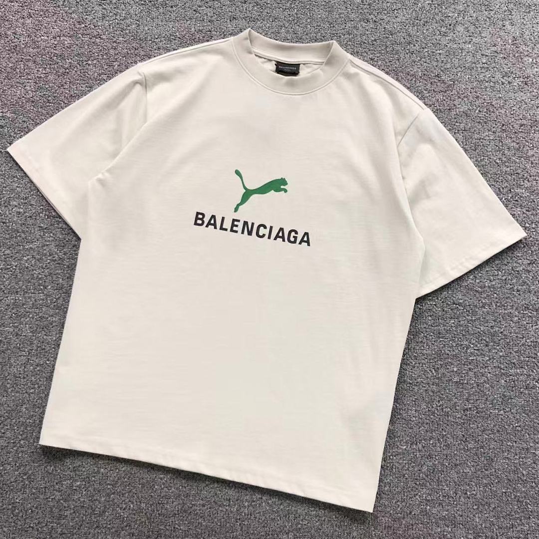 Balenciaga 128 B⭐L⭐⭐⭐IA⭐A PUMA T-SHIRT 42040806163 (Im 170Cm 60Kg I Wear Size XS In The Phot)