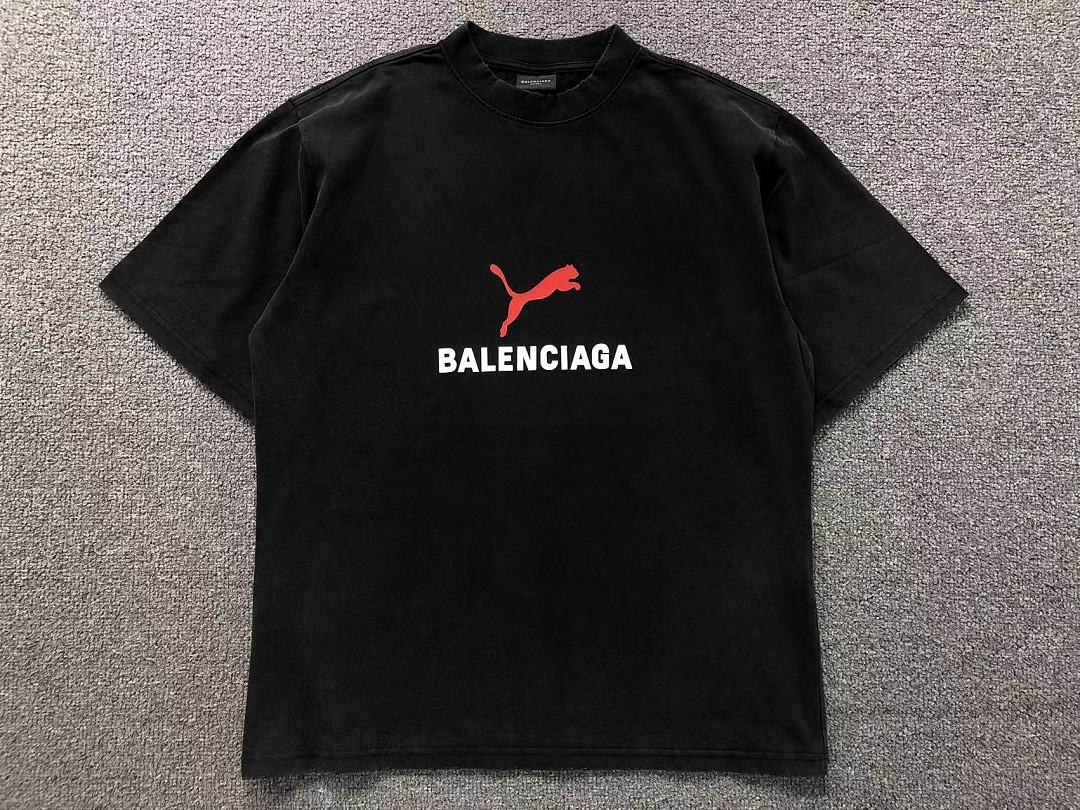 Balenciaga 128 B⭐L⭐⭐⭐IA⭐A PUMA T-SHIRT 42042607163 (Im 170Cm 60Kg I Wear Size XS In The Phot) - Image 5