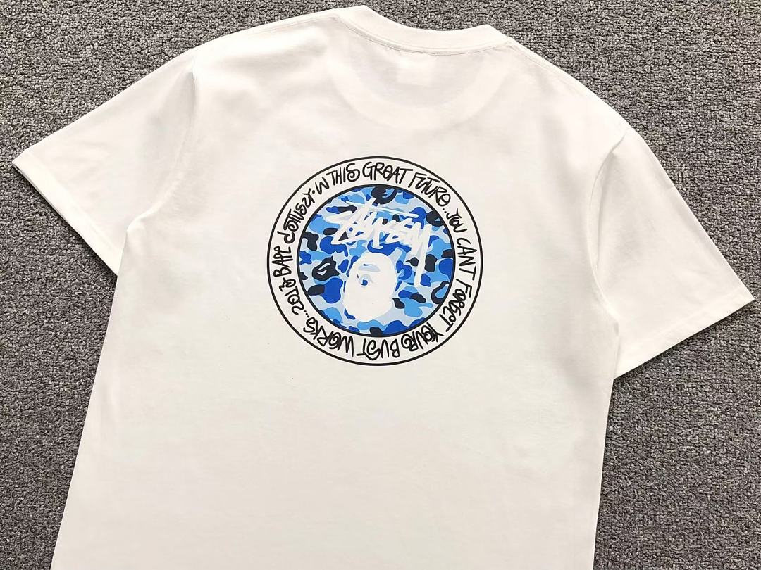 Bape 85 BAPE STUSSY T-SHIRT 124230431 (Im 170Cm 60Kg I Wear Size M In The Phot) - Image 14