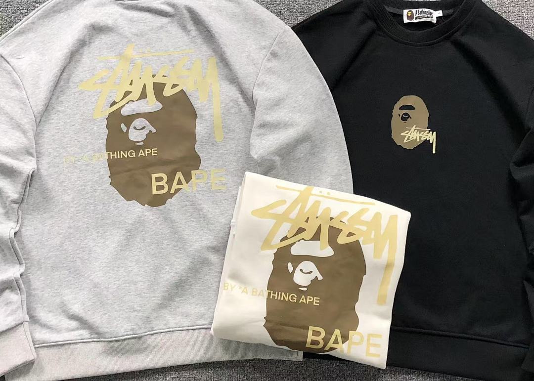 Bape 125 BAPE STUSSY HOODIE 4111281117 (Im 170Cm 55Kg I Wear Size S In The Phot) - Image 6