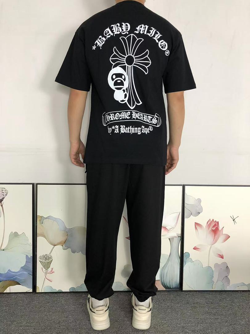 Bape 95 C⭐⭐OME HE⭐⭐TS BAPE T-SHIRT 1261128182 (Im 170Cm 60Kg I Wear Size S In The Phot) - Image 4