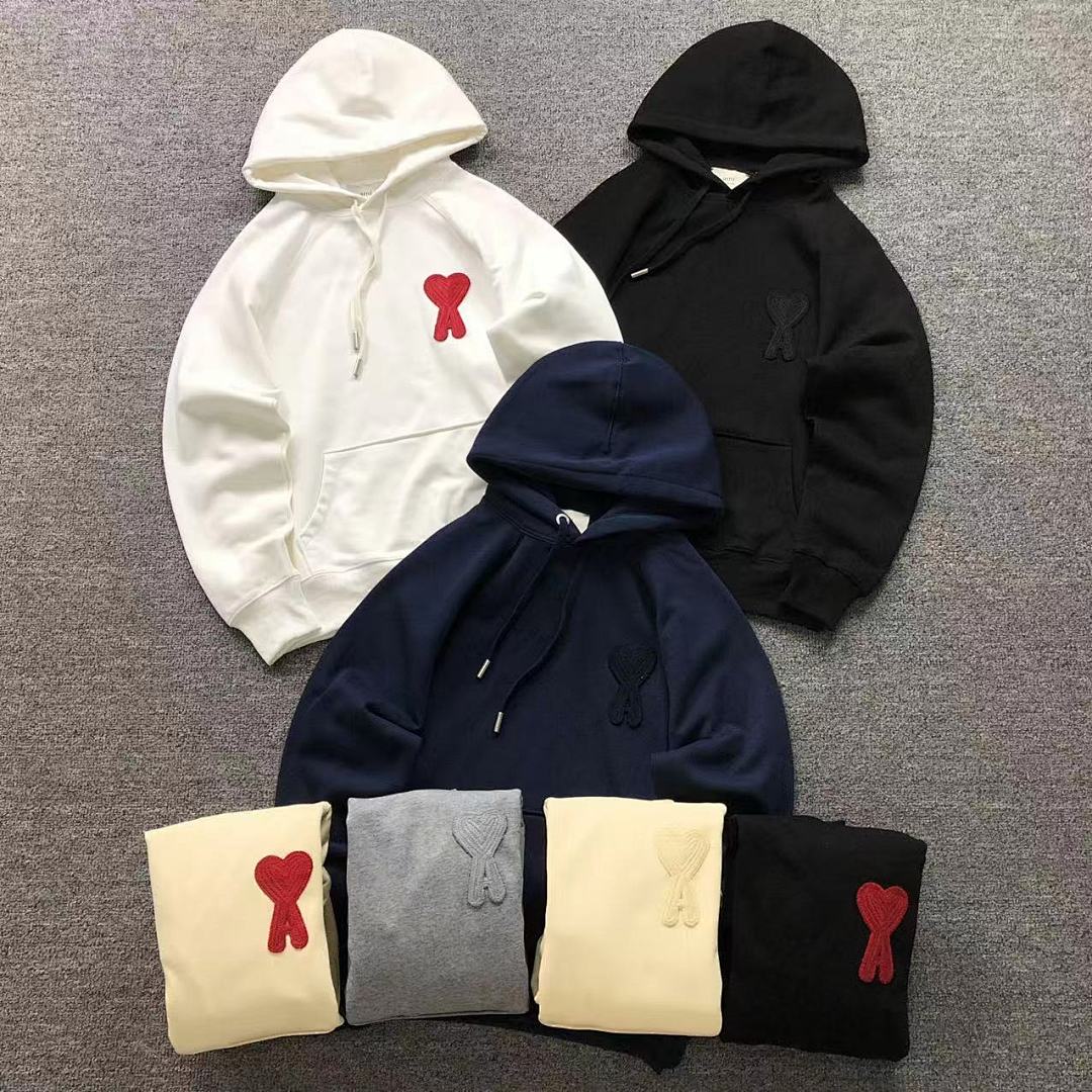 AMI 158 AMI HOODIE 3201123017 (Im 170Cm 60Kg I Wear Size S In The Phot)